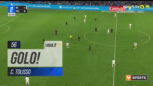 GOLO! Lyon, C. Tolisso aos 56', Lyon 2-0 Lorient