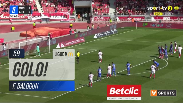 GOLO! Monaco, F. Balogun aos 59', Monaco 2-2 Auxerre