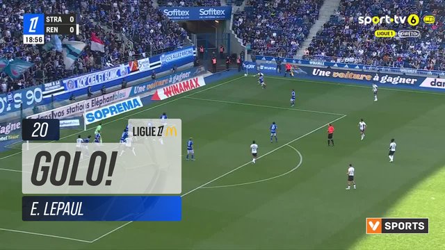 GOLO! Rennes, E. Lepaul aos 20', Strasbourg 0-1 Rennes
