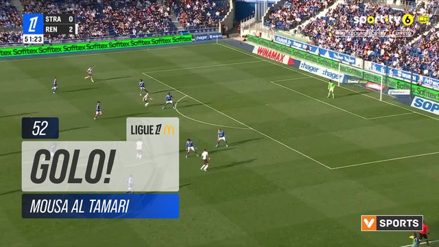 GOLO! Rennes, Mousa Al Tamari aos 52', Strasbourg 0-3 Rennes