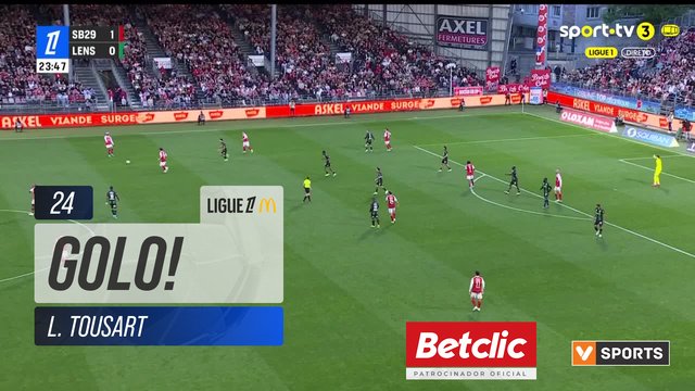 GOLO! Brest, L. Tousart aos 24', Brest 2-0 Lens