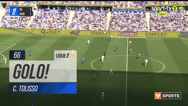 GOLO! Lyon, C. Tolisso aos 66', Lyon 2-1 Auxerre
