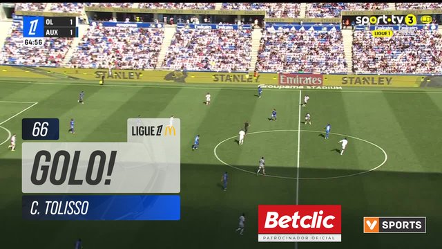 GOLO! Lyon, C. Tolisso aos 66', Lyon 2-1 Auxerre