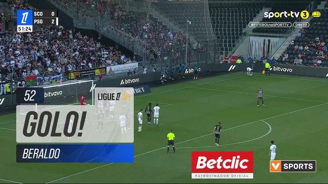 GOLO! PSG, Beraldo aos 52', Angers 0-3 PSG
