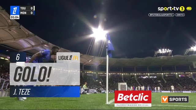 GOLO! Monaco, J. Teze aos 6', Toulouse 0-1 Monaco