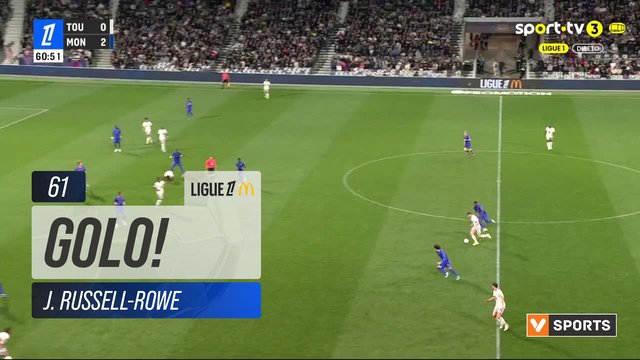 GOLO! Toulouse, J. Russell-Rowe aos 61', Toulouse 1-2 Monaco