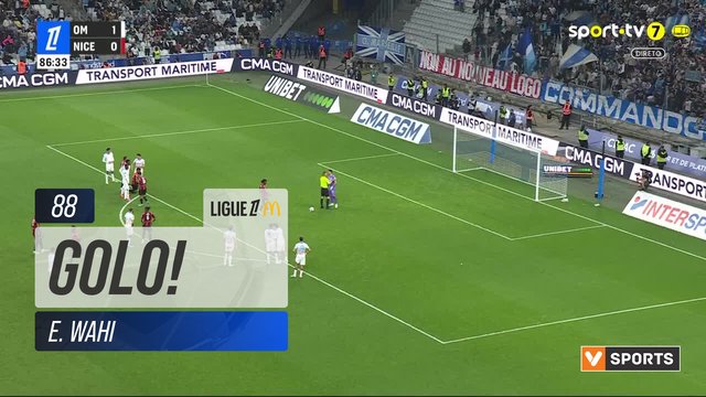 GOLO! Nice, E. Wahi aos 88', Marselha 1-1 Nice