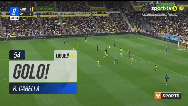 GOLO! Nantes, R. Cabella aos 54', Nantes 2-0 Marselha