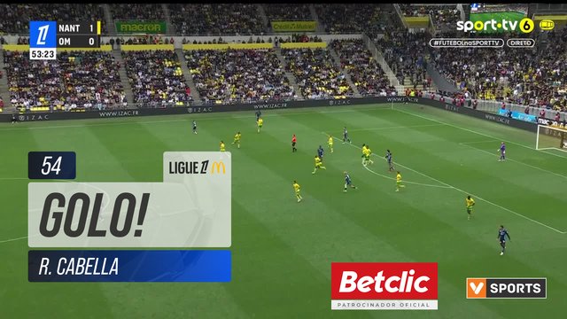 GOLO! Nantes, R. Cabella aos 54', Nantes 2-0 Marselha