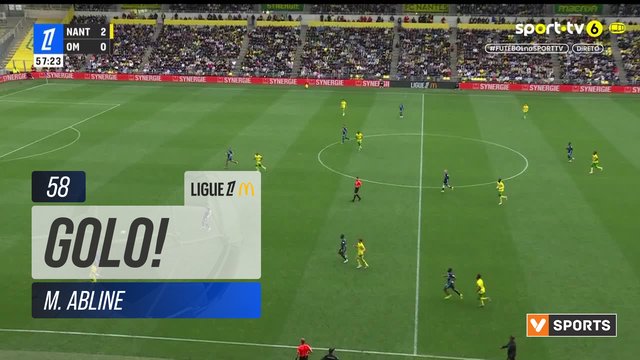 GOLO! Nantes, M. Abline aos 58', Nantes 3-0 Marselha