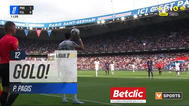 GOLO! Lorient, P. Pagis aos 12', PSG 1-1 Lorient