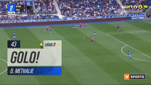 GOLO! Toulouse, D. Methalie aos 43', Strasbourg 1-1 Toulouse