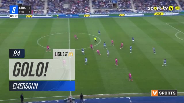 GOLO! Toulouse, Emersonn aos 84', Strasbourg 1-2 Toulouse