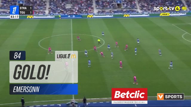 GOLO! Toulouse, Emersonn aos 84', Strasbourg 1-2 Toulouse