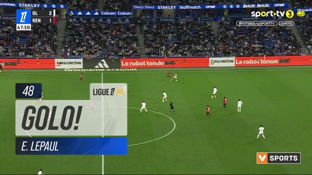 GOLO! Rennes, E. Lepaul aos 48', Lyon 2-2 Rennes