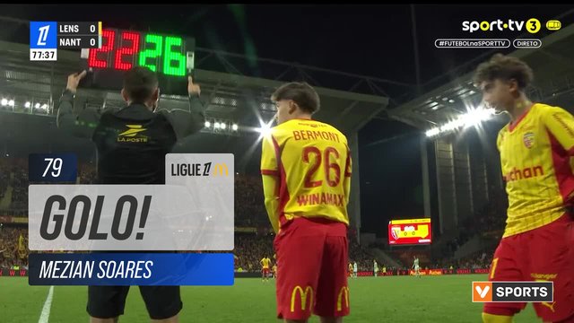 GOLO! Lens, Mezian Soares aos 79', Lens 1-0 Nantes