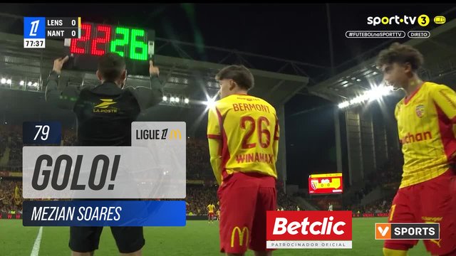 GOLO! Lens, Mezian Soares aos 79', Lens 1-0 Nantes