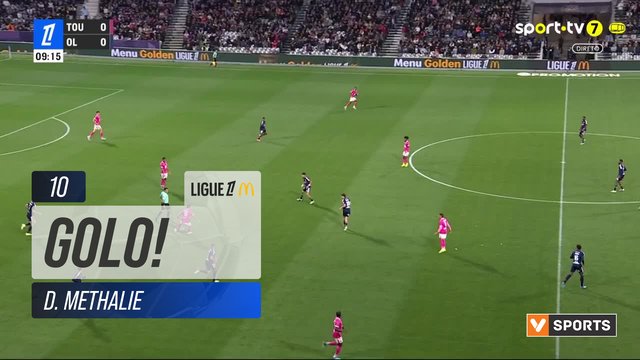 GOLO! Toulouse, D. Methalie aos 10', Toulouse 1-0 Lyon