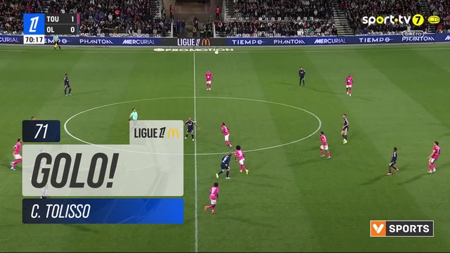 GOLO! Lyon, C. Tolisso aos 71', Toulouse 1-1 Lyon