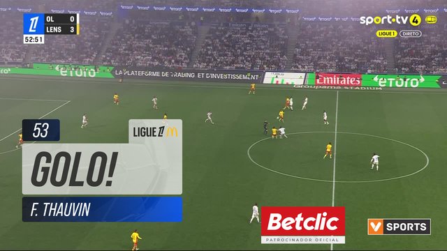 GOLO! Lens, F. Thauvin aos 53', Lyon 0-4 Lens