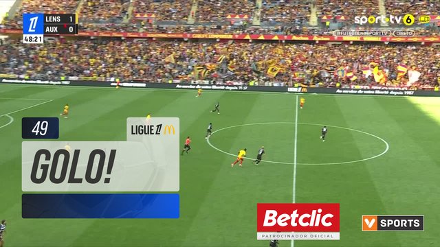 GOLO! Lens aos 49', Lens 2-0 Auxerre