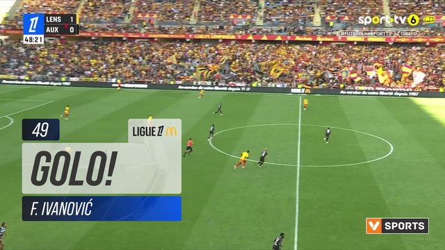 GOLO! Lens, F. Ivanović aos 49', Lens 2-0 Auxerre