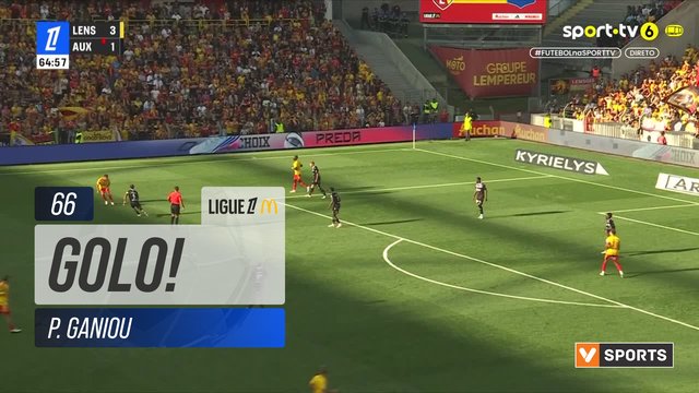 GOLO! Lens, P. Ganiou aos 66', Lens 4-1 Auxerre