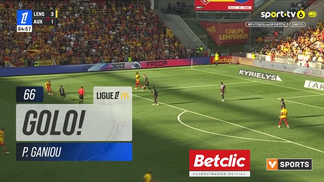 GOLO! Lens, P. Ganiou aos 66', Lens 4-1 Auxerre