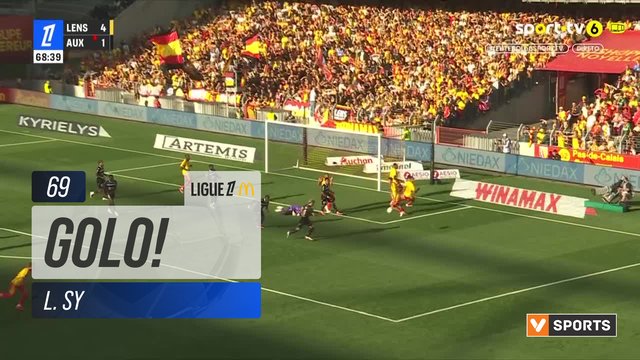 GOLO! Auxerre, L. Sy aos 69', Lens 4-2 Auxerre