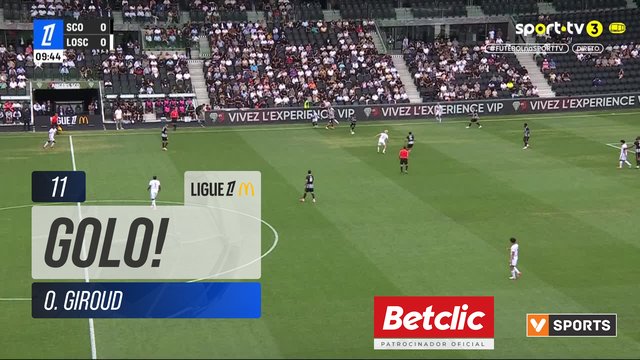 GOLO! Lille, O. Giroud aos 11', Angers 0-1 Lille