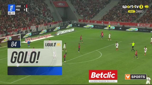 GOLO! Lille aos 84', Lille 2-0 PSG