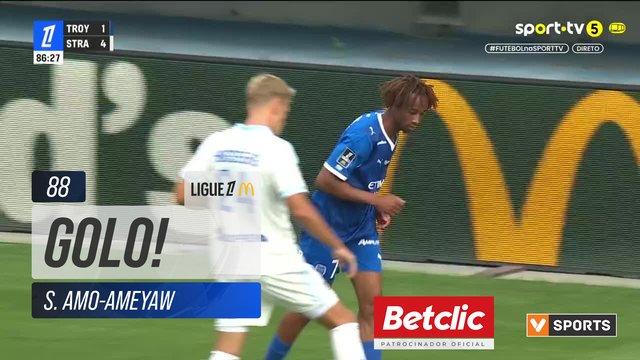 GOLO! Strasbourg, S. Amo-Ameyaw aos 88', Troyes 1-5 Strasbourg