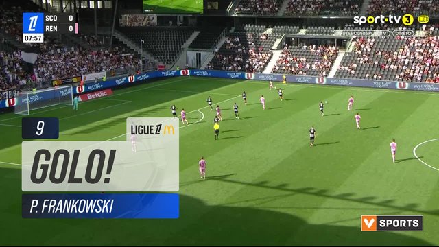 GOLO! Rennes, P. Frankowski aos 9', Angers 0-1 Rennes