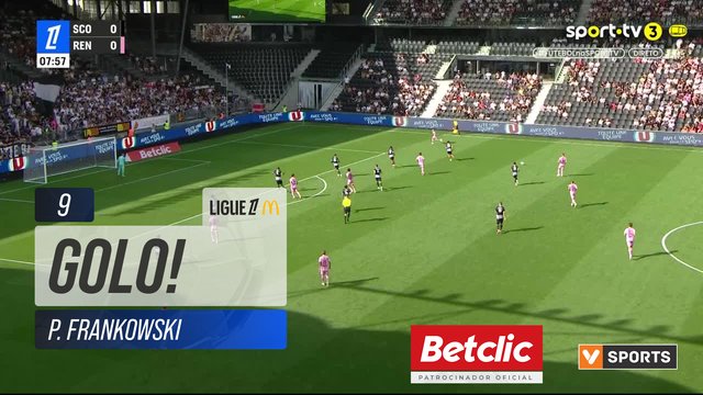 GOLO! Rennes, P. Frankowski aos 9', Angers 0-1 Rennes