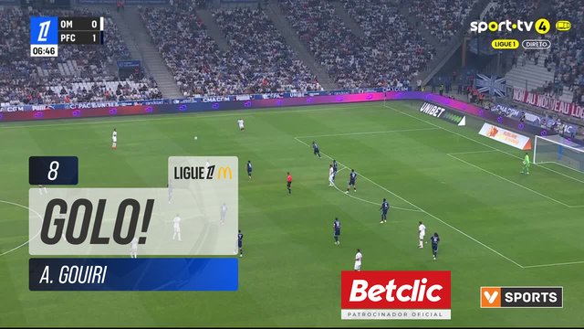GOLO! Marselha, A. Gouiri aos 8', Marselha 1-1 Paris FC