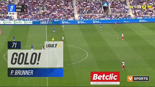 GOLO! Monaco, P. Brunner aos 71', Strasbourg 1-1 Monaco
