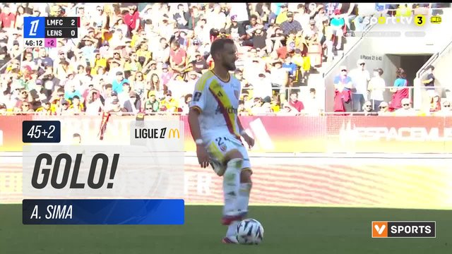 GOLO! Lens, A. Sima aos 45'+2', Le Mans 2-1 Lens