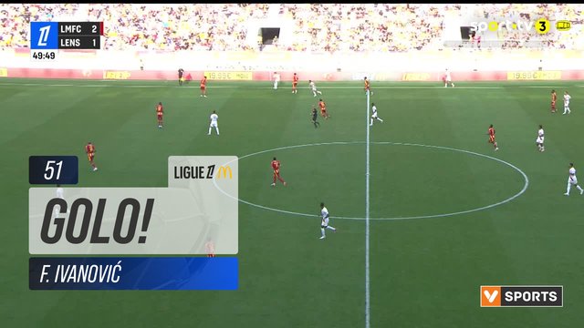 GOLO! Lens, F. Ivanović aos 51', Le Mans 2-2 Lens