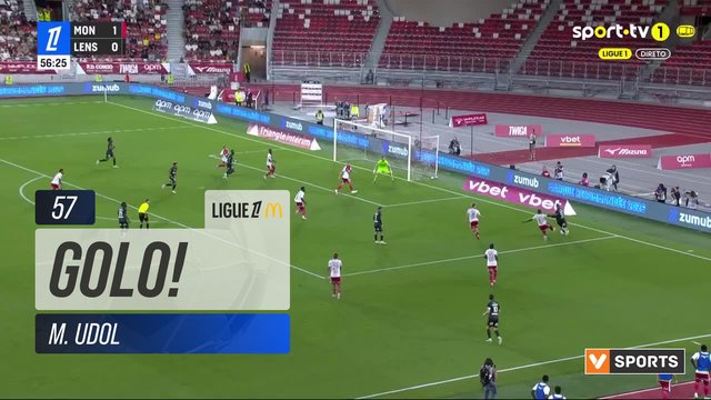 GOLO! Lens, M. Udol aos 57', Monaco 1-1 Lens