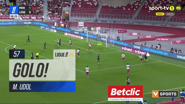 GOLO! Lens, M. Udol aos 57', Monaco 1-1 Lens
