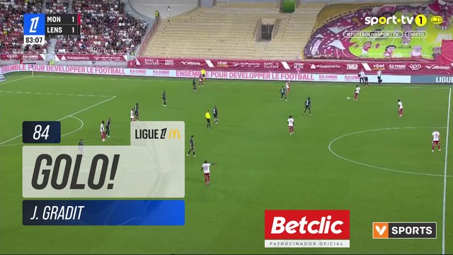 GOLO! Monaco, J. Gradit (p.b.) aos 84', Monaco 2-1 Lens