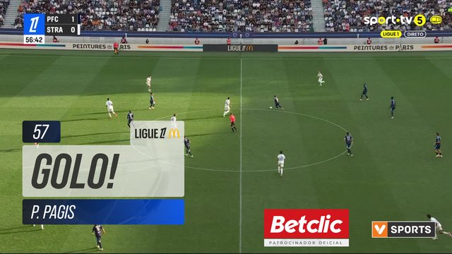 GOLO! Paris FC, P. Pagis aos 57', Paris FC 2-0 Strasbourg