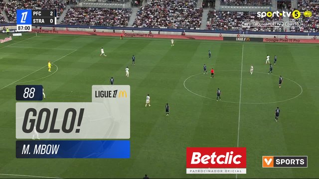 GOLO! Strasbourg, M. Mbow (p.b.) aos 88', Paris FC 2-1 Strasbourg
