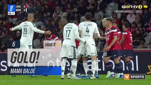 GOLO! Brest, Mama Baldé aos 6', Lille 0-1 Brest