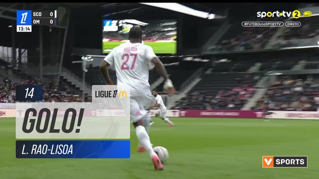 GOLO! Angers, L. Rao-Lisoa aos 14', Angers 1-0 Marselha