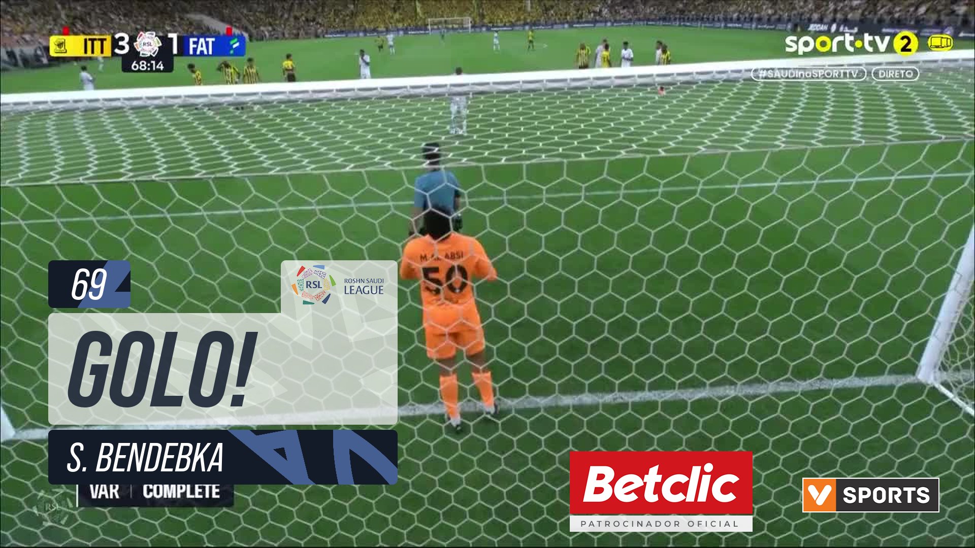 GOLO! Al Fateh, S. Bendebka aos 69', Al Ittihad 3-2 Al Fateh