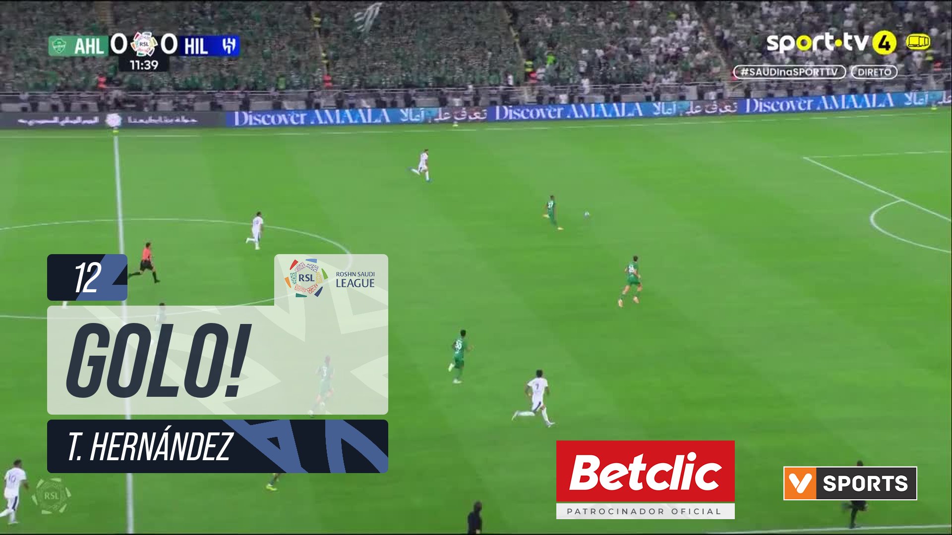 GOLO! Al Hilal, T. Hernández aos 12', Al Ahli 0-1 Al Hilal