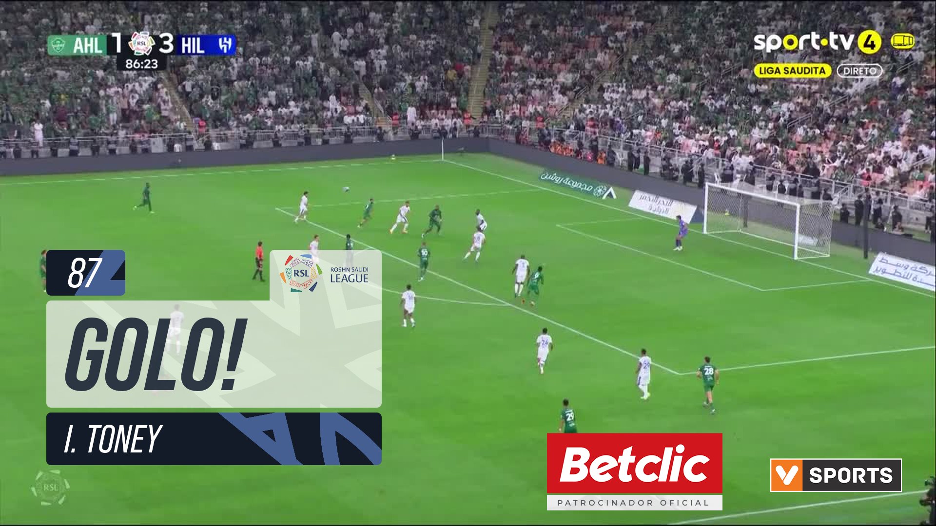 GOLO! Al Ahli, I. Toney aos 87', Al Ahli 2-3 Al Hilal