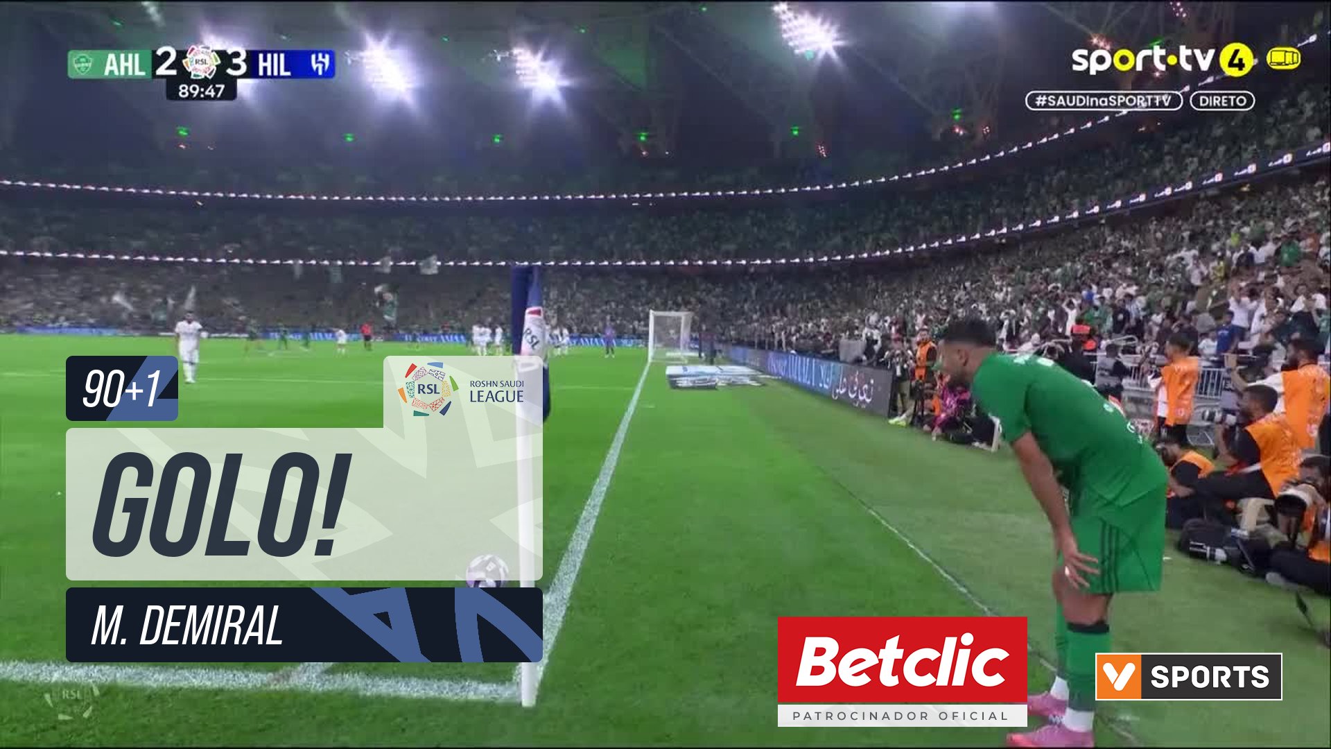 GOLO! Al Ahli, M. Demiral aos 90'+1', Al Ahli 3-3 Al Hilal