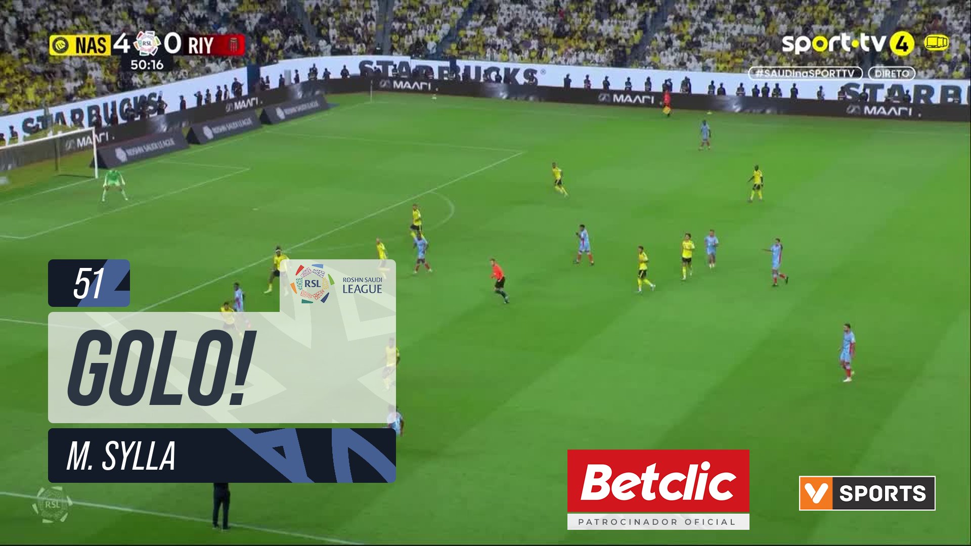 GOLO! Al Riyadh, M. Sylla aos 51', Al Nassr 4-1 Al Riyadh